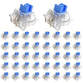 Outemu 90PCS Crystal Blue Clicky Mechanical Keyboard Switches,3-Pin Hot-Swappable Pre-Lubricated Switch with 2 Kailh Switches,Crisp Click Sound,for Gaming Keyboards & 3D Print Accessories
