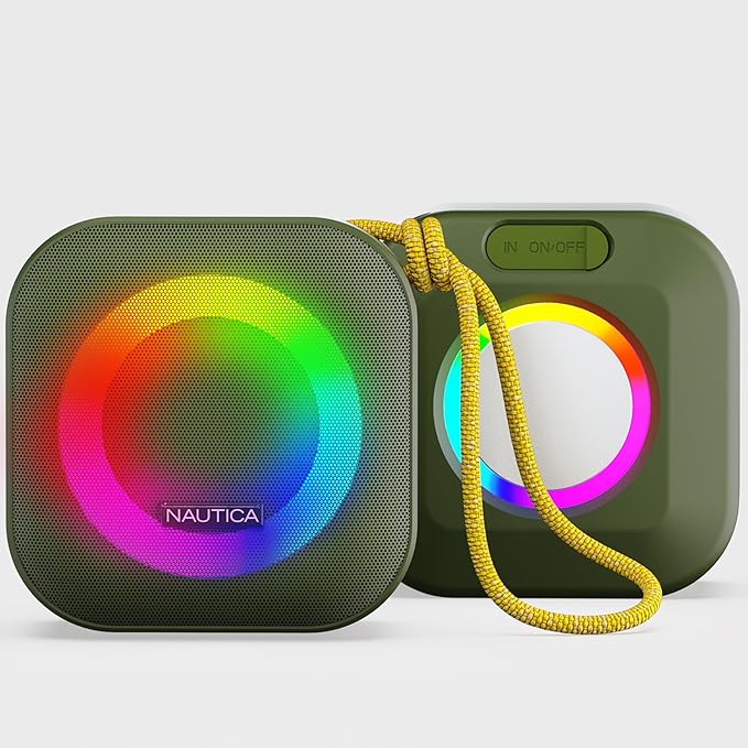 Nautica Urban SP400 True Wireless Outdoor Speaker, Portable IPX5 Waterproof Bluetooth Speaker with 2-Hour Quick Charge & 45-Day Standby, Perfect for Camping, Beach, Backyard & Travel