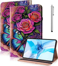 Case for iPad mini 7 2024 (A17 Pro) / Mini 6 2021, Mini 7th/6th Generation Case 8.3 inch, Multi-Angle Viewing Premium PU Leather Cover with Card Slot - Colorful Butterfly