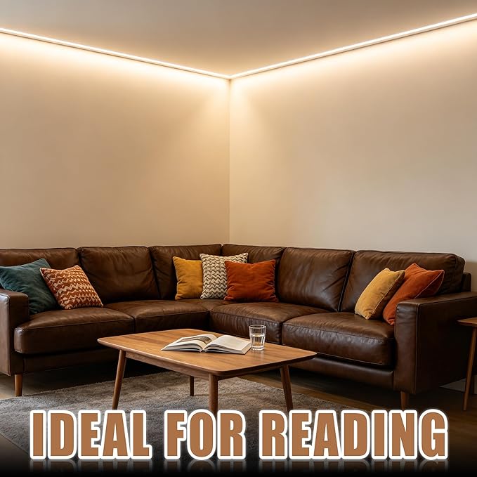 RadiantFlux 4000K 30Ft LED Strip Lights, Dimmable Natural Indoor Lighting, Flexible Super Bright LED Tape for Living Room, Kitchen, Vanity Mirror & More