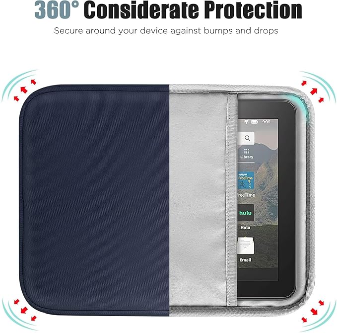 TiMOVO 8-9 Inch Tablet Sleeve Case for All-New iPad mini 7 (A17 Pro, 2024), iPad mini 6 (8.3-Inch, 2021), iPad mini 5/4/3/2/1, Portable Protective Pouch Bag for iPad mini, Indigo