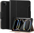 for iPad Pro 11" Case 4th/3rd/2nd/1st Generation (2022-2018), Microfiber Leather Folio Cover with Auto Sleep/Wake, Apple Pencil Holder, Multiple Viewing Angles, Secure Buckle Closure (Black)