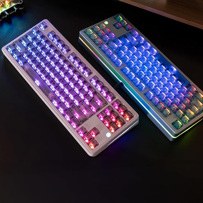PMOKEY Aurora 80 CNC Full Aluminum Wireless Mechanical Keyboard with VIA/QMK, 8000mah Battery, Tri-Mode Wireless Gaming Keyboard Custom Hot Swappable RGB Backlit for Windows/Mac/PC (Pro Silver)