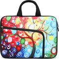 11 11.6 12 12.1 12.5 inches Laptop Sleeve Chromebook Case Ultrabook Case Notebook PC Messenger Bag Tablet Neoprene Handle Sleeve for Adult Men Women, Two Pockets (Colorful Tree)