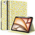 ZoneFoker Case for iPad Air 11-inch M3/ M2 (2025/2024), iPad Air 5th/ 4th Generation 10.9'' (2022/2020), iPad Pro 11 (4th/3rd/2nd/1st Gen), Multi-Angle Stand Cover with Pencil Holder, Yellow Flower