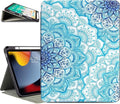 Vimorco for iPad A16 Case 11-inch 2025, for iPad (A16) 11th/10th Generation Case Pencil Holder, Typing Stand & 4 Viewing Angles, Faux Leather Slim Cover, Auto Sleep/Wake, Blue Mandala Flower
