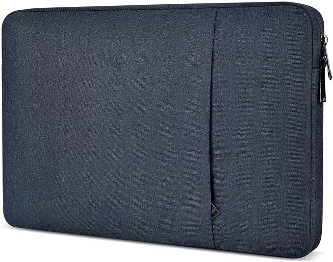 Portable Monitor Sleeve 15.6 16.1 inch, Padded Shockproof Carrying Case Bag for 15.6-16.1 inch Portable Display Monitors, Water-Resistant Laptop Bag Cover with Accessory Pocket -Navy Blue
