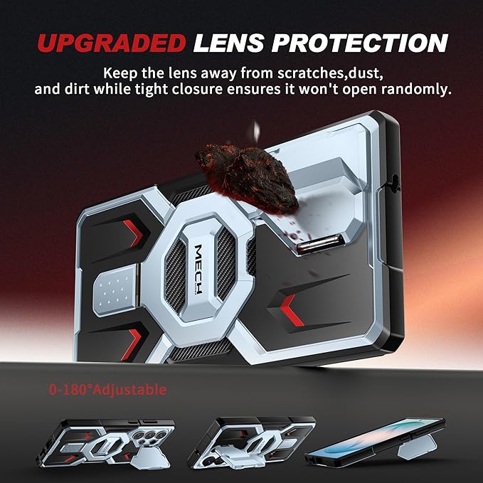 TONGATE for Samsung Galaxy S26 Ultra Case with Magnetic Stand, Compatible with MagSafe [Built-in Camera Cover & Ring Holder][Military-Grade Protection]Anti-Slip Rugged Phone Case for S26 Ultra,SkyBlue