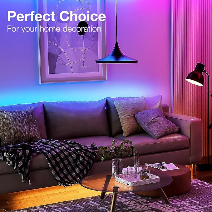 DAYBETTER LED Strip Lights 300 ft, Smart Light with App Remote Control, RGB LED Lights for Bedroom, Music Sync Color Changing for Room Home Decor Party Festival Halloween, Christmas (3 Rolls)
