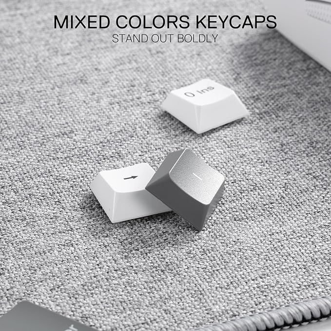 Redragon BK7114 Low-Profile Wireless Computer Keyboard, 98 Keys Slim Office PC Scissors Mechanism Keyboard w/ 2.4G BT Wireless Connection, Tactile Quiet Keystroke, Mixed Color Keycaps