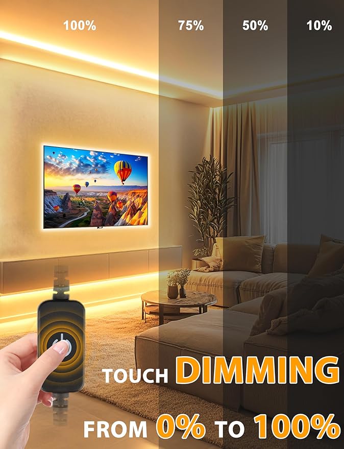 Lamomo LED Neon Lights, 32.8Ft Warm White Dimmable Led Rope Flex, 24V Waterproof LED Strip Lights, Silicone 3000K Neon Strip Lighting for Bedroom Indoor Home Decor