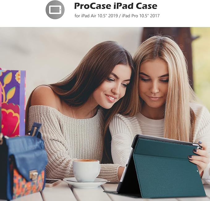 ProCase Cover for iPad Air 3 10.5" 2019 / iPad Pro 10.5 2017 Case, Slim Stand Protective Folio Case Smart Cover for iPad Air 10.5" (3rd Gen) 2019 / iPad Pro 10.5" 2017-Teal