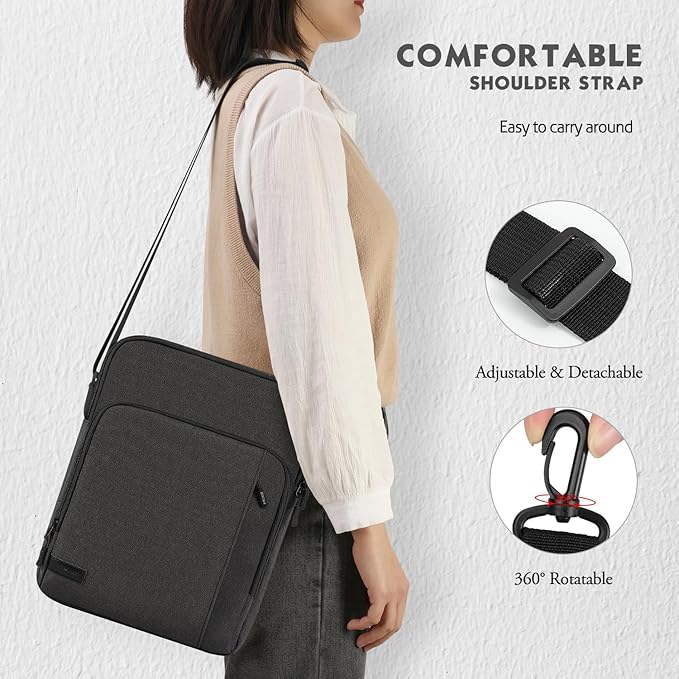 MoKo Laptop Sleeve Bag for 13.3-14 Inch, Notebook Carrying Case with Pocket Fits New MacBook Pro M3/M2 14" /13" M2/M1 Pro/M1 Max 14.2 2023-2021/Air 13.6" M2 2022, Surface Pro 9/8 13", Black & Gray