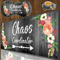 3 Piece Mouse Pad Set with Stitched Edge Large Anti-Slip Mouse Pad Desk Pad Keyboard Pad + Wrist Rest Pad + Coaster, Memory Foam Wrist Rest for Office/Home - Chaos Coordinator