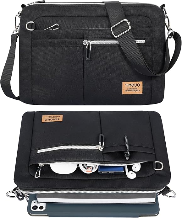TiMOVO 9-11 Inch Tablet Sleeve Bag for iPad 11-inch A16 2025, Galaxy Tab A9 Plus 11", Anti-Theft Deisgn & Shoulder Strap