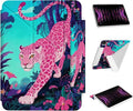 Case for iPad Air 13-inch M4/M3/M2 (2026/2025/2024), iPad Pro 12.9” 6th/5th/4th/3rd Generation Case, Origami Trifold Multi-Angle Stand, Magnetic Flap, Full-Protective Cover, Pink Jaguar