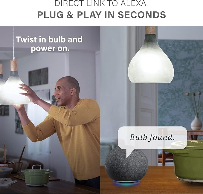 Sengled Alexa Smart Flood Light Bulbs, Bluetooth Mesh BR30 Smart Bulbs That Work with Alexa Only, 65 Watt Equivalent Full Color and Tunable White 650 LM, E26 Base Recessed, No Hub Required, 4 Pack