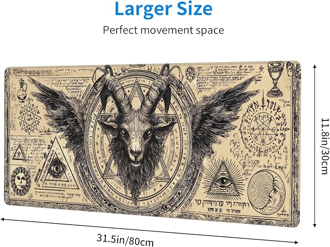 Skull Mouse Pad Extended Large Gaming Mouse Pad XL Stitched Edges for Gamer Home Office 31.5 X 11.8 Inch