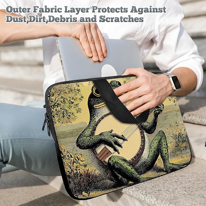 Laptop Sleeve Case Bag 13 inch, Music Frog Slim Carrying Case Handbag Travel Laptop Bag for 13 inch MacBook Air M3/M2/Pro M2/ 13" iPad Pro/Air M4/M2 2024