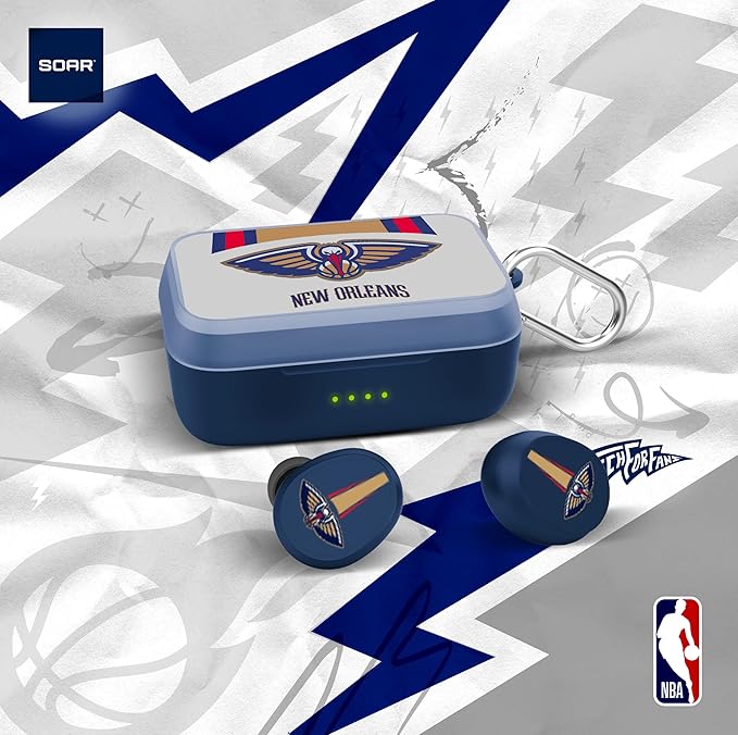 SOAR NBA Wireless Sport Earbuds: Comfortable Fit & Convenient Charging