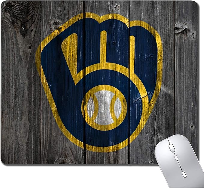 Wood Grain Design Sports Mouse Pad, Non-Slip Rubber Base Mousepad for Computers Laptop, Gaming Mouse Pads for Desk Office Supplies
