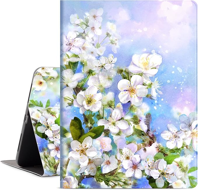 for iPad Air M4/M3/M2 11 Inch Case 2026, for iPad Air 5Th/4Th Gen Cases 10.9-inch, for iPad Pro 11 Inch Case 4Th/3Rd/2Nd/1St Generation, Multi-Angle View, Auto Wake/Sleep, Peach Blossom