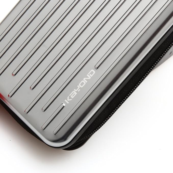 KAYOND Anti-Shock Silver Aluminium Carry Travel Protective Storage Case Bag for 2.5" Inch Portable External Hard Drive HDD USB 2.0/3.0 (Silvery White)
