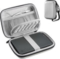 ProCase Hard Drive Case for Canvio Basics Western Digital WD Elements My Passport Seagate Portable Backup Plus Slim 1TB 2TB 3TB 4TB USB 3.0, 2.5”, Samsung T9 Portable External Hard Drive Case -Silver