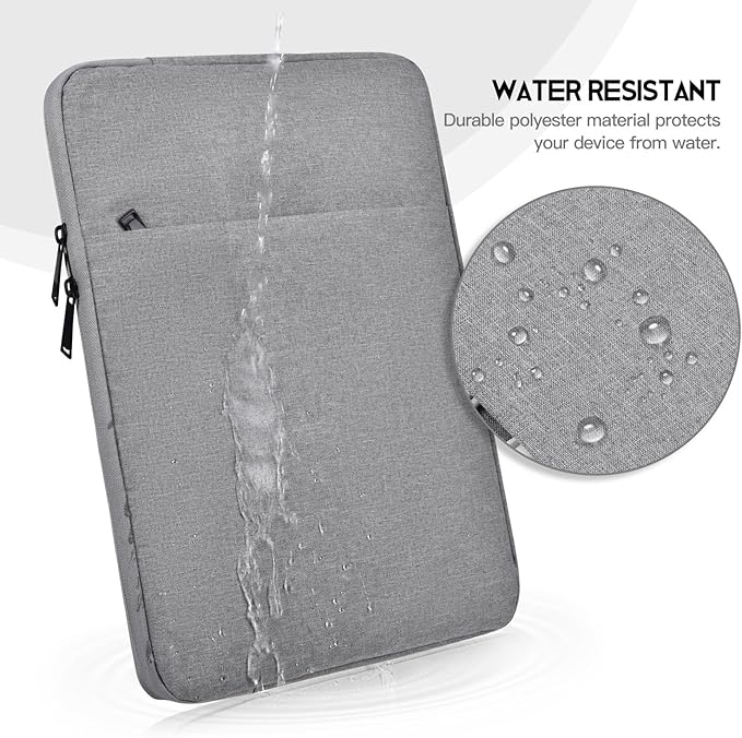 Portable Monitor Sleeve 18.5 inch, Padded Shockproof Carrying Case Compatible with Most 18.5-in Portable Display Monitors, Water-Resistant Monitor Bag Cover with Accessory Pocket Bag -Gray