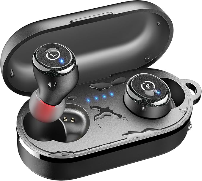 TOZO T10 Wireless Earbuds Bluetooth 5.3 Headphones, App Customize EQ, Ergonomic Design, 55H Playtime, Wireless Charging Case, IPX8 Waterproof Sound in-Ear Headset, New Version