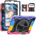for iPad Pro 11 Case 4th 3rd 2nd 1st Gen (2022 2021 2020 2018) & iPad Air 5th 4th Generation 10.9 inch Case with HD Screen Protector, 360 Rotating Kickstand/Hand Strap, Shoulder Strap