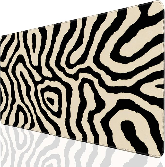 Desk Cover Mat, Gaming Mouse Pad, Computer Laptop Mat Desk Decor for Office Game Home 31.5 X 15.7 Inch (Zebra Print)