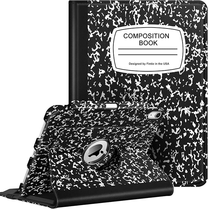 Fintie Rotating Case for iPad Air 11-inch M4/M3/M2 (2026/2025/2024), iPad Air 5th (2022) / 4th Generation 10.9 Inch - 360 Degree Rotating Protective Stand Cover with Pencil Holder, Composition Book