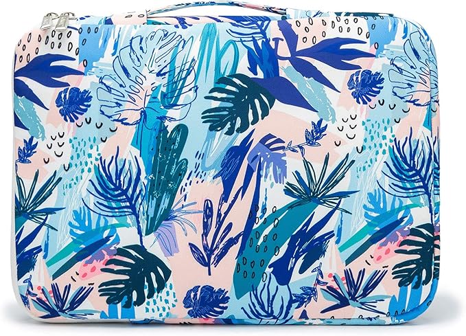 Kinmac 360° Heavy Duty Protective Laptop Computer Sleeve case Bag Cover with Handle for MacBook Pro 14 inch,14 inch-14.4 inch HP Lenovo Dell ASUS Acer Laptop (Sea Grass)