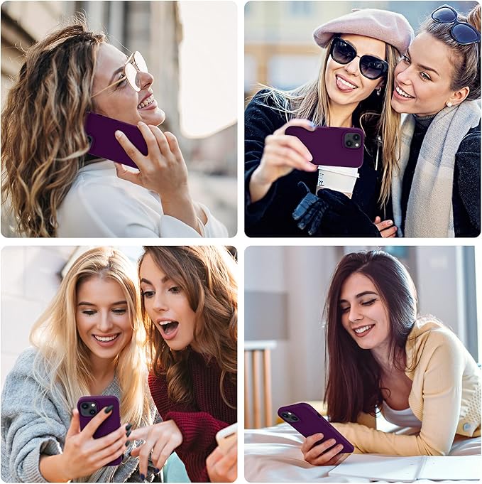 OTOFLY Designed for iPhone 14 Plus Case, Silicone Shockproof Slim Thin Phone Case for iPhone 14 Plus 6.7 inch （Purple）
