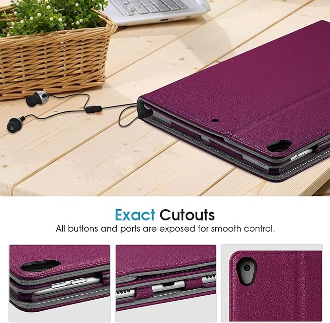 Fintie Case for iPad Air (3rd Gen) 10.5" 2019 / iPad Pro 10.5" 2017 - [Corner Protection] 360 Degree Rotating Smart Protective Stand Cover w/Pencil Holder, Auto Sleep/Wake, Purple