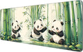 Thin Extended Gaming Mouse Pad （31.5 * 11.8 * 0.08 inch） with Stitched Edges Large Mousepad Long XXL Keyboard and Mouse pad Desk Mat for Gaming Office & Home - Cute Panda