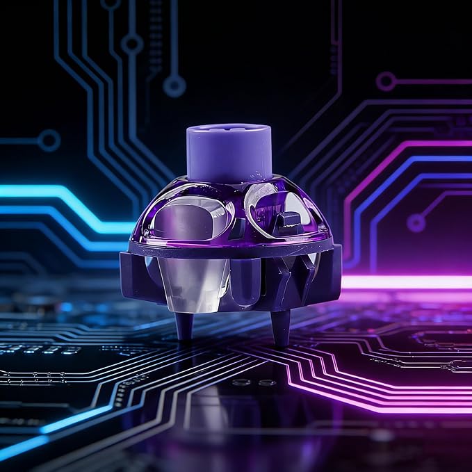 YMDK UFO-Style Hall Effect Magnetic Linear Switch 40gf, Hot Swappable, Deep Clacky Sound, RGB Compatible Keyboard Switch for Custom Mechanical Keyboards