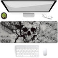 Gaming Mouse Pad, Gothic Skull Mouse Pad, Desk Mat, Non-Slip Rubber Base MousePads for Computers Laptop Office School Home Accessories Decor 31.5" x 11.8"