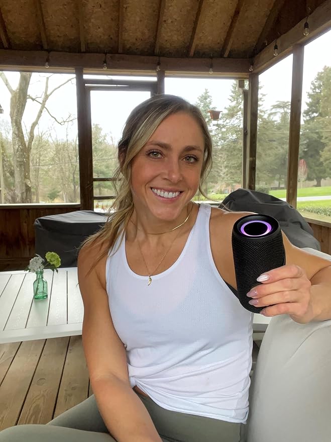 Mega Magnaboom Small Bluetooth Speaker | Portable 5.0 Bluetooth Waterproof Speaker | Wireless, LED Lights, Enhanced Bass, Indoor/Outdoor Parties and Travel