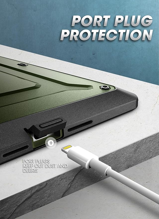 SUPCASE for iPad 9th Generation Case with Screen Protector (Unicorn Beetle Pro), [Built-in Stand] Heavy Duty Rugged Protective Case for iPad 10.2 9th / 8th / 7th Generation (2021/2020/2019), Guldan