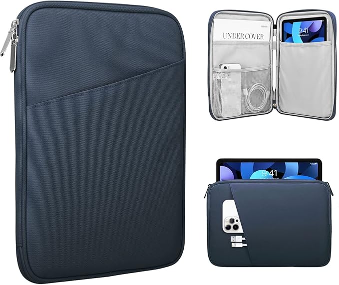 TiMOVO 9-11" Tablet Sleeve Bag for iPad 11-inch A16 2025, iPad 10.9"/10.2"| Air 11 Inch/5th/4th Gen. 10.9", Galaxy Tab A9+/A11Plus 11", Protective Bag with Pocket, Space Gray