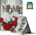 for iPad Air 11 Inch Case M4/M3/M2 2026/2025, 360 Degree Rotating for iPad Air 5Th/4Th Generation Cases 10.9-inch,for iPad Pro 11 Inch Case 4Th/3Rd/2Nd/1St Generation Pencil Holder, Rose Home