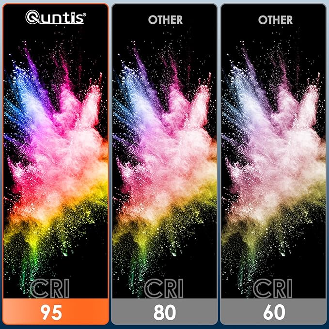 Quntis Monitor Light Bar with Remote, 20.1'' Dual Light Screen Light Bar, Sliding Weighted Clip Fit for All Screens, Adjustable Stepless Dimming, Eye Caring No Glare Gaming Work Desk Lamp, Gray