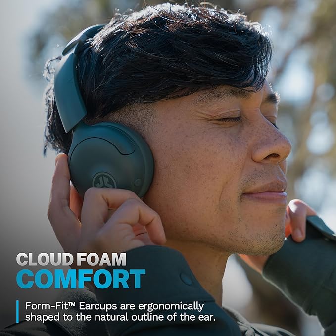 JLab, Go Lux ANC, On Ear Headphones, Hybrid Active Noise Cancelling, Bluetooth, Multipoint Connection, Sage