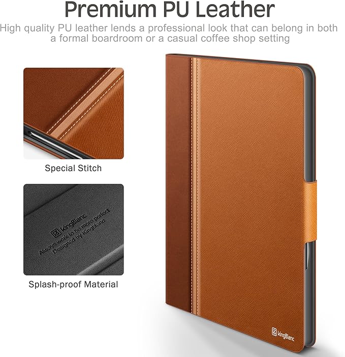 KingBlanc for iPad mini 7 (A17 Pro) Case, iPad mini 7th/6th Generation Case (2024/2021 8.3-inch) with Pencil Holder, PU Leather Stand Cover, Auto Sleep/Wake, Multi-Angle for Viewing/Typing, Brown