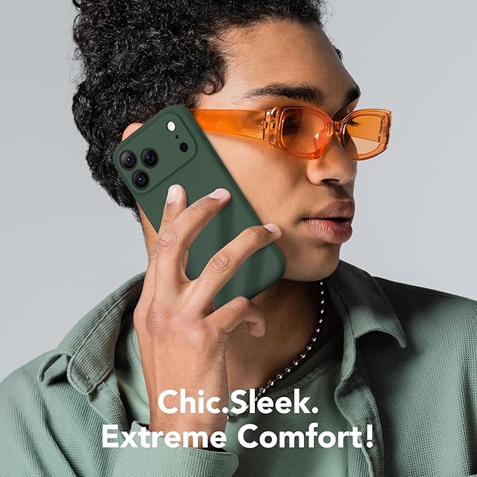 Magnetic for iPhone 17 Pro Max Case, Compatible with MagSafe, [Full Camera Protection][Screen Protector] Silicone Shockproof Protective Phone Case for iPhone 17 Pro Max 6.9", Alpine Green