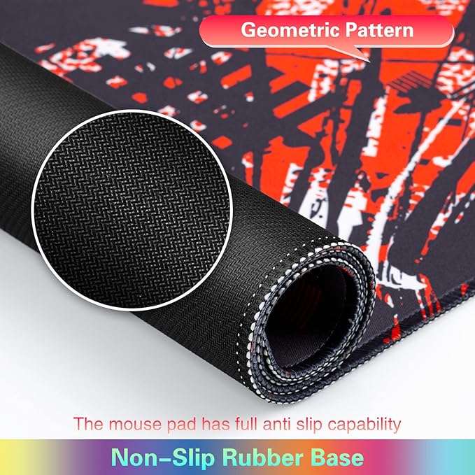 Canjoy Gaming Mouse Pad 31.5x15.8inch Extended XXL Large Mouse Pad Big Computer Keyboard Mouse Mat Desk Pad with Non-Slip & Rubber Base & Stitched Edge