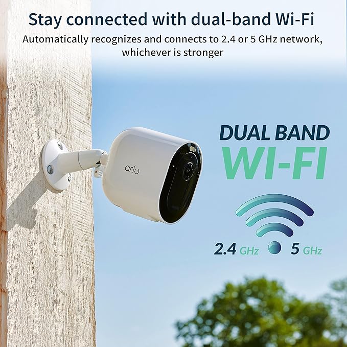 Arlo Pro 5S Spotlight Security Camera 2K HDR with Solar Panel Bundle | Outdoor | Wireless with Spotlight | Dual-Band Wi-Fi | 12X Zoom, Color Night Vision | Battery gets Charged with Solar Panel, White