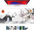 Galdas Mouse Pad for Gaming, Japanese Desk Mat,XXL XL Large Mouse Mat Long Extended Mousepad Non-Slip Rubber Mice Pads Stitched Edges Thin (31.5 x 11.8 x 0.12 Inches) Ink and Wash
